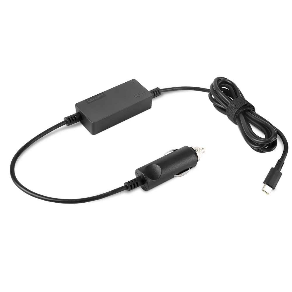 Lenovo 65W USB-C Car Travel Adapter מבט צד