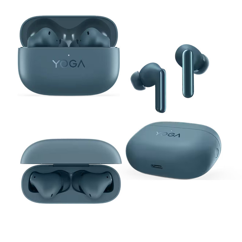 Lenovo Yoga True Wireless Stereo Earbuds Tidal Teal מבט צד