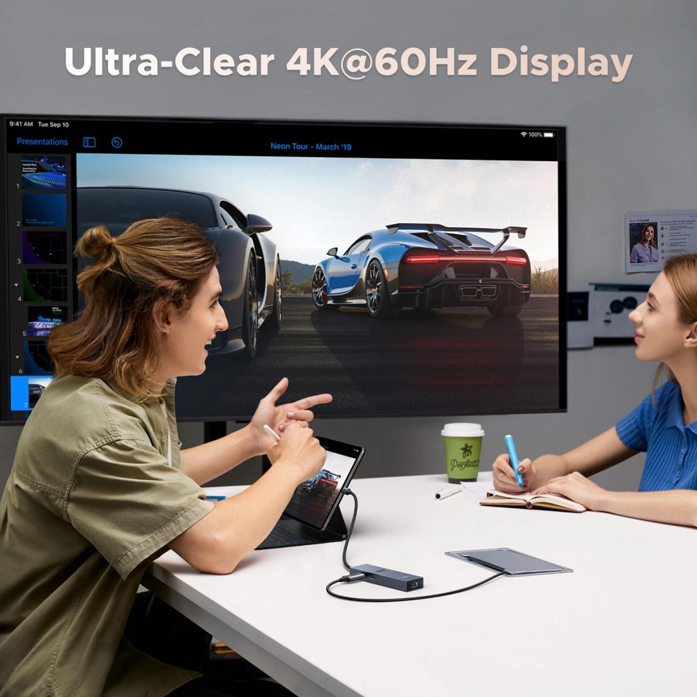 תחנת עגינה UGREEN 6 ב-1 USB-C HDMI 45364