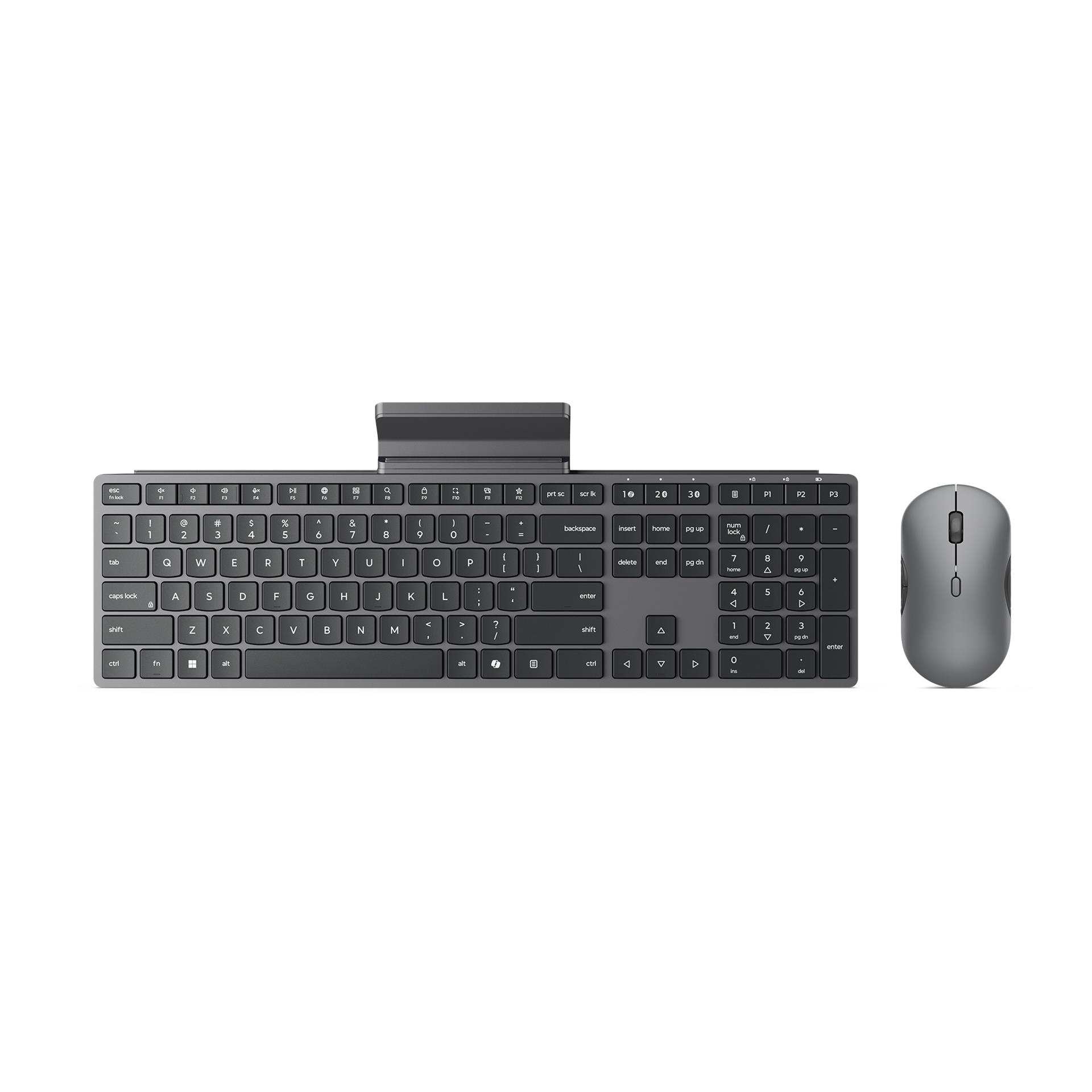 סט מקלדת ועכבר אלחוטי- Lenovo 700 Modern Multi-Device Wireless Combo Luna Grey