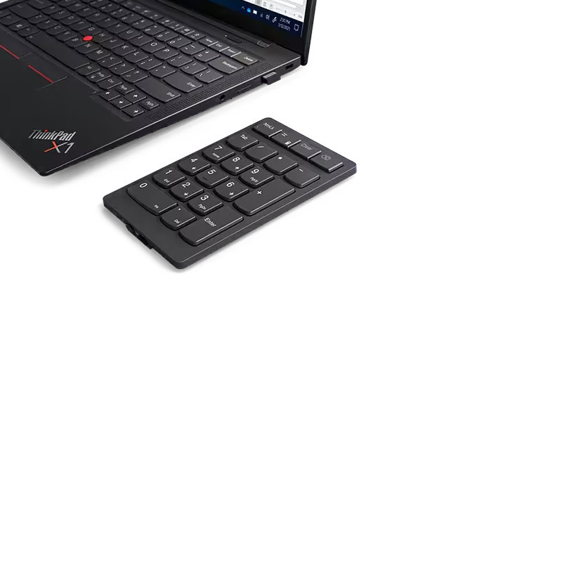 Lenovo Go Wireless Numeric Keypad Storm Grey מבט צד