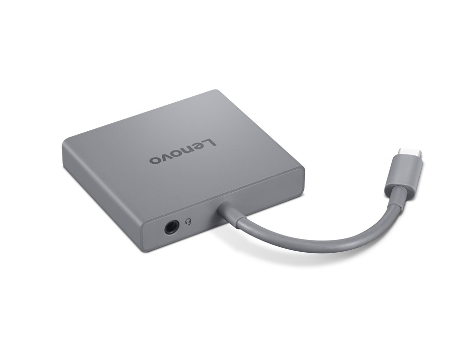 Lenovo USB-C 4-in-1 Hub Gen2 Luna Grey מבט נוסף